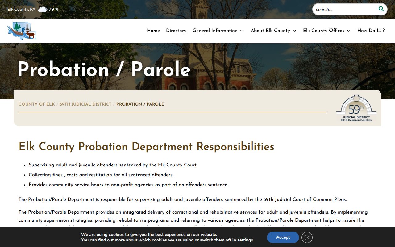 Cameron County probation and parole office contact information