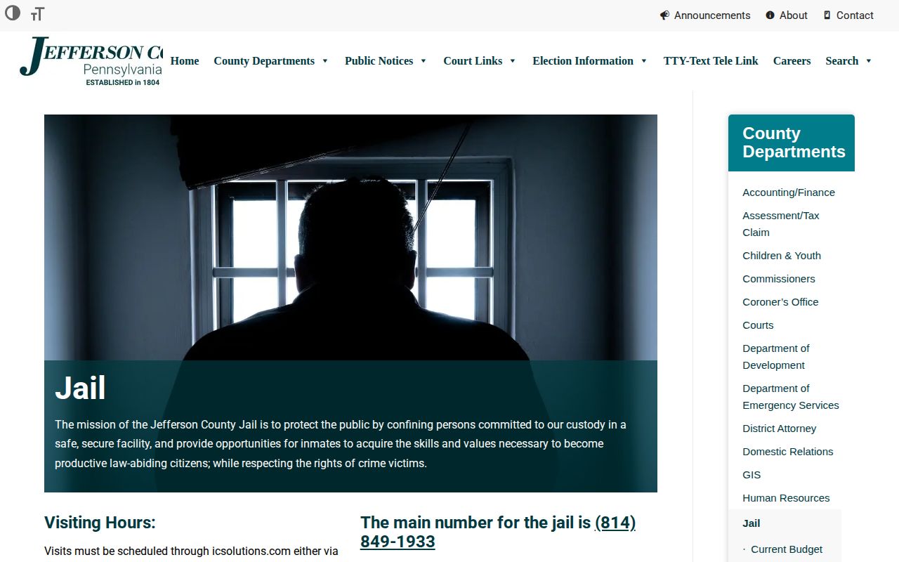 Jefferson County Jail official records contact for Cameron County release confirmation
